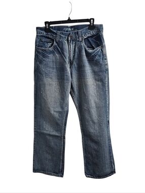 Flypaper Vintage y2k Men's Bootcut Jeans Size 32x32 Distressed Baggy Alternative